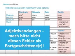 Adjektivendungen – mach bitte nicht diesen Fehler!